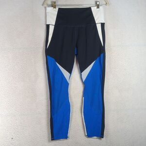 Athleta Women's Blue Mesh Athletic Yoga‎ Leggings Size M Petite
